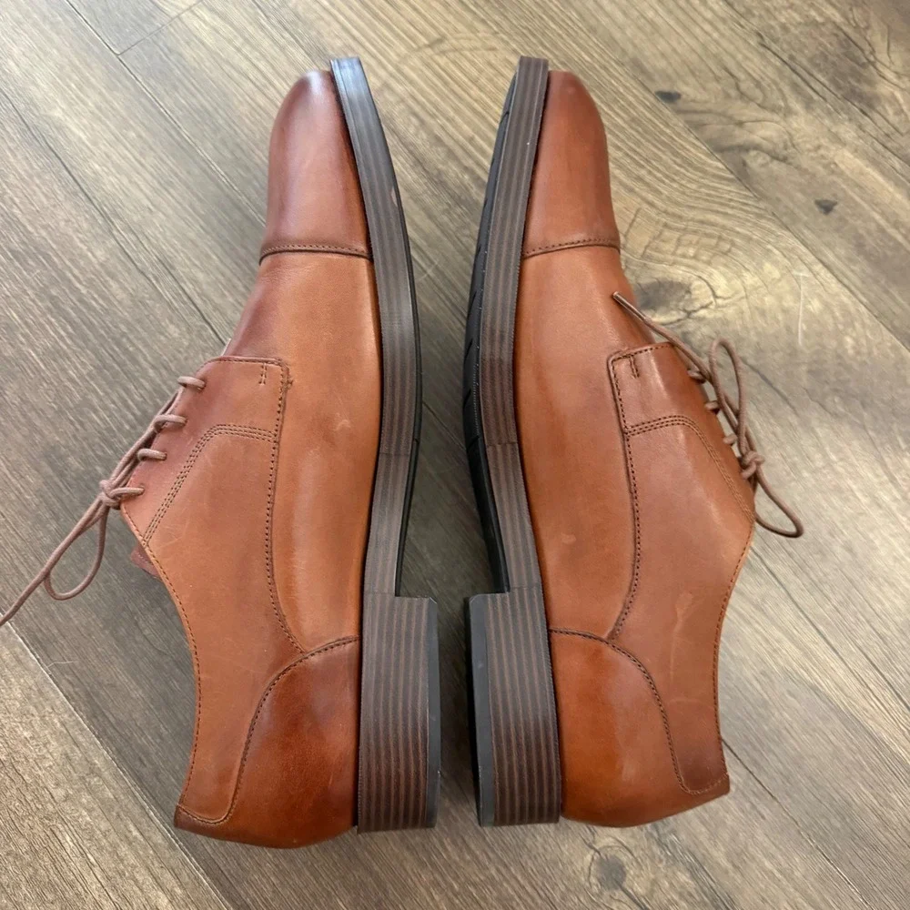 Cole Haan Oxford Mens 10 M British Tan Leather Grand OS Cap Toe C24519